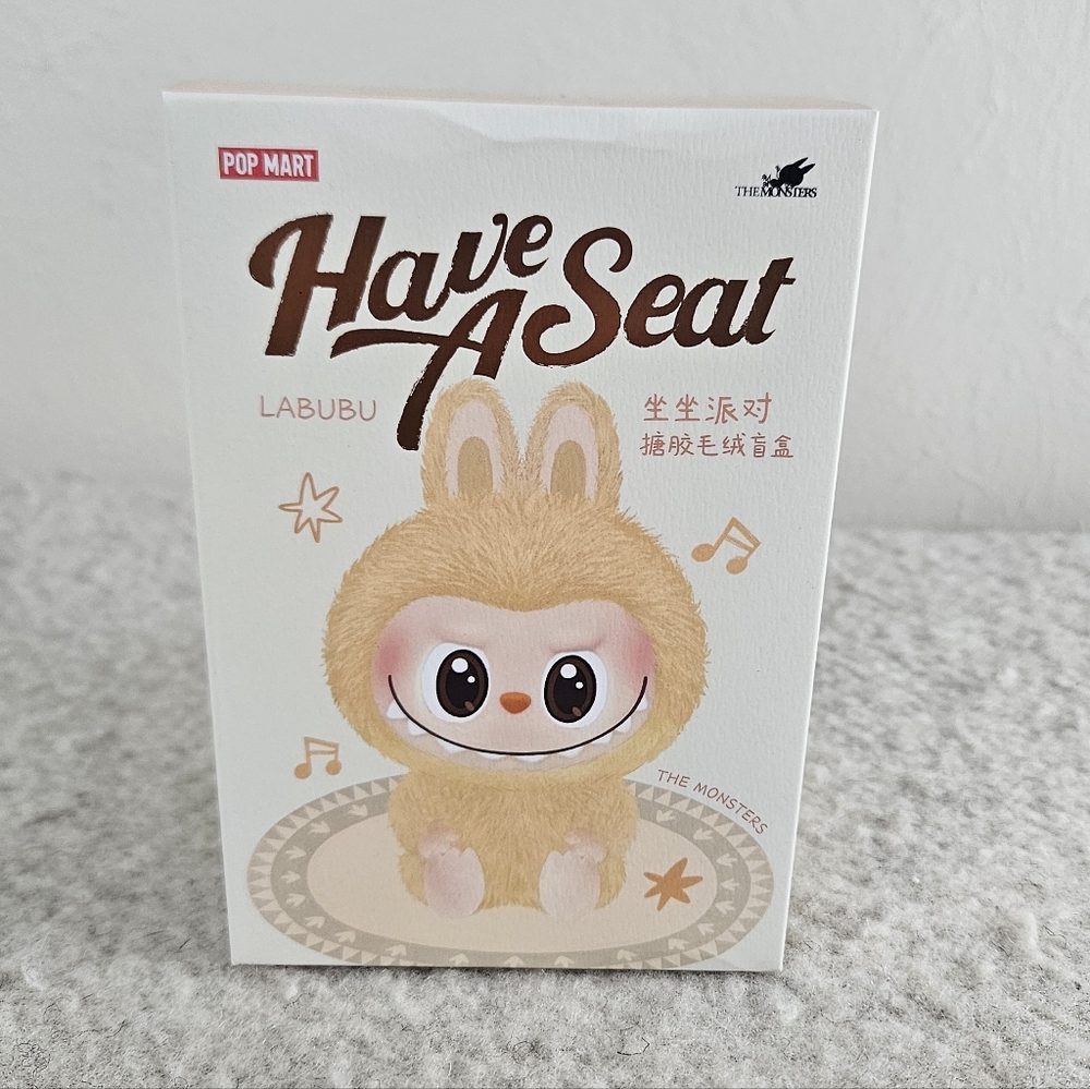 (NEW Sealed) Ququ Pop MART The Monsters LABUBU Have A Seat Plush Blind Box